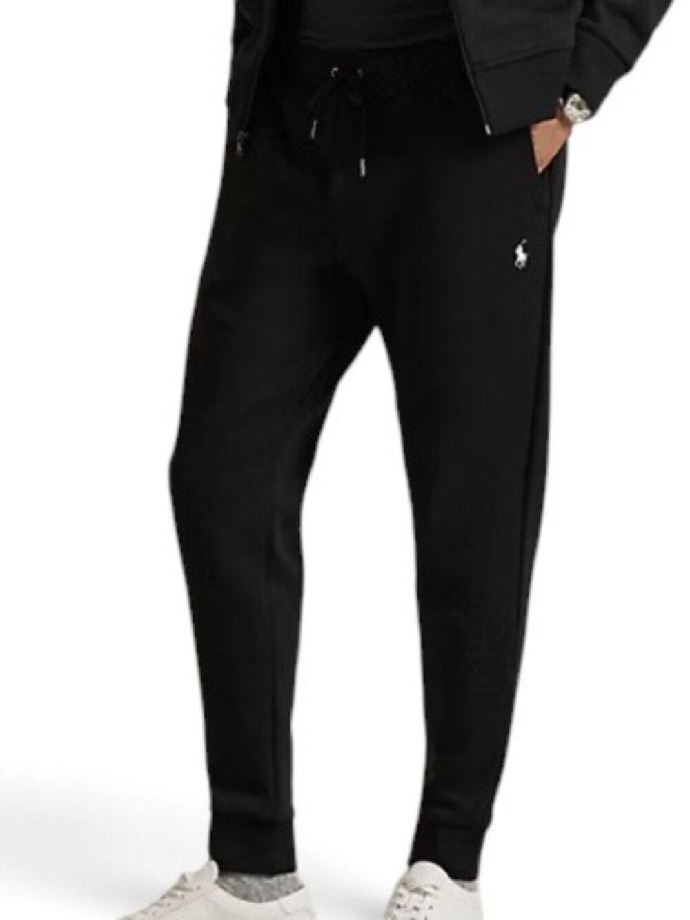 Polo Ralph Lauren Double-Knit Jogger Pant Mens Black Embroidered Pony Preppy XL